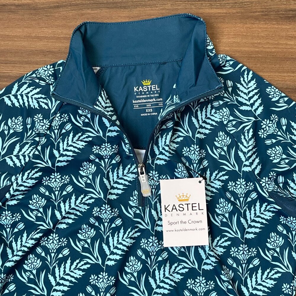 Kastel Denmark Women's Longsleeve Sun Shirt - Blue Botanical - XXS - Picture 2 of 5